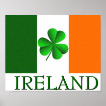 Irish Ireland Shamrock Flag Colors Poster
