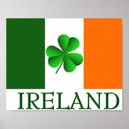 Irish Ireland Shamrock Flag Colors Poster