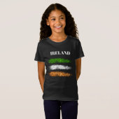 *~* IRISH IRELAND Simple Abstract Boy Flag T-Shirt (Voorkant volledig)