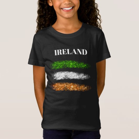 *~* IRISH IRELAND Simple Abstract Boy Flag T-Shirt (Voorkant)