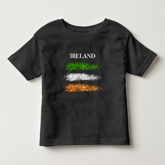 *~* IRISH IRELAND Simple Abstract Toddler Flag Kinder Shirts (Voorkant)
