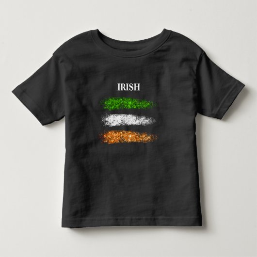 *~* IRISH IRELAND Simple Abstracte Flag Toddler  Kinder Shirts (Voorkant)