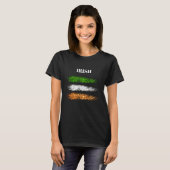 *~* IRISH IRELAND Simple Abstracte Flag Voman T-shirt (Voorkant volledig)