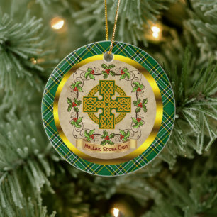 Irish Irish National Tartan Christmas Keramisch Ornament