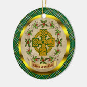 Irish Irish National Tartan Christmas Keramisch Ornament (Links)