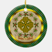 Irish Irish National Tartan Christmas Keramisch Ornament (Achterkant)