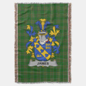 Irish James Coat of Arms Family Crest Ireland Deken (Voorkant Verticaal)