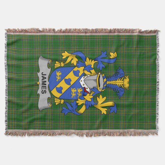 Irish James Coat of Arms Family Crest Ireland Deken (Voorkant)