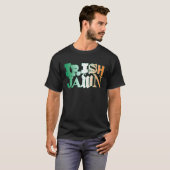 Irish Jawn Philly St Patrick s Day Wavy Irish Flag T-shirt (Voorkant volledig)
