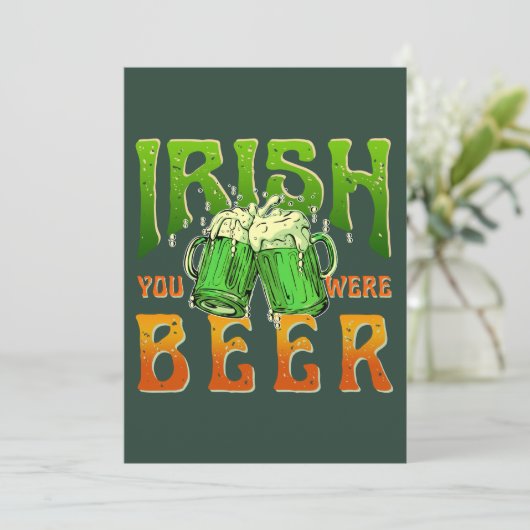 IRISH JE HEBT IERLAND DRINK FEESTDAGENKAART (Staand voorkant)