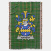 Irish Jefson Coat of Arms Family Crest Ireland Deken (Voorkant Verticaal)