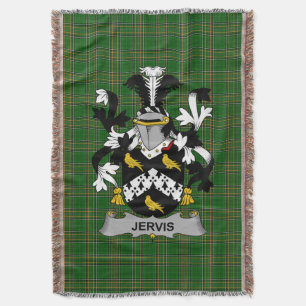 Irish Jervis of Jarvis wapenschild Family Crest Deken