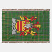 Irish Jessop Coat of Arms Family Crest Ireland Deken (Voorkant)