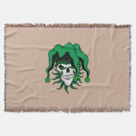 Irish Jester Skull Deken (Voorkant)