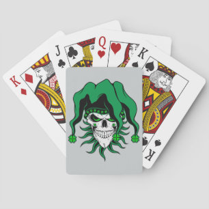 Irish Jester Skull Pokerkaarten