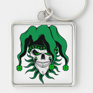 Irish Jester Skull Sleutelhanger