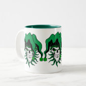 Irish Jester Skull Tweekleurige Koffiemok (Voorkant links)