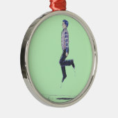 Irish Jig Folk Dansans Man kerstboomversiering Metalen Ornament (Rechts)