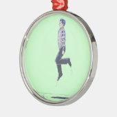 Irish Jig Folk Dansans Man kerstboomversiering Metalen Ornament (Links)