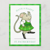 IRISH JIG MOUSE St. Patrick's Day Briefkaart (Voorkant)