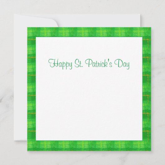 IRISH JIG MOUSE St. Patricks Day Square Flat Kaart (Achterkant)