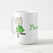 IRISH JIG MOUSE Tall White Mok + Tekst (Voorkant links)