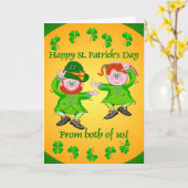 Irish Jig Wenskaarten Kaart (Gele Bloem)