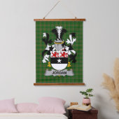 Irish Jordan Coat of Arms Family Crest Hangend Wandkleed (Slaapkamer)