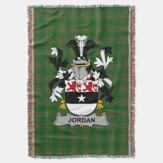 Irish Jordan Coat of Arms Family Crest Ireland Deken (Voorkant Verticaal)