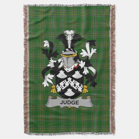 Irish Judge Coat of Arms Family Crest Ireland Deken (Voorkant Verticaal)