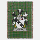 Irish Kenley Coat of Arms Family Crest Ireland Deken (Voorkant Verticaal)