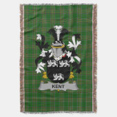 Irish Kent Coat of Arms Family Crest Ireland Deken (Voorkant Verticaal)