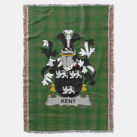 Irish Kent Coat of Arms Family Crest Ireland Deken (Voorkant Verticaal)