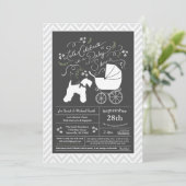 Irish Kerry Blue Terrier-Baby shower Kaart (Staand voorkant)