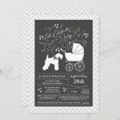 Irish Kerry Blue Terrier-Baby shower Kaart (Voorkant / Achterkant)