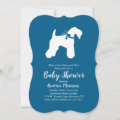 Irish Kerry Blue Terrier Dog Baby shower Blue Boy Kaart (Voorkant)