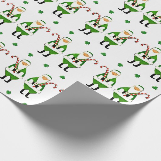 Irish Kerstcadeau Cadeaupapier (Hoek)