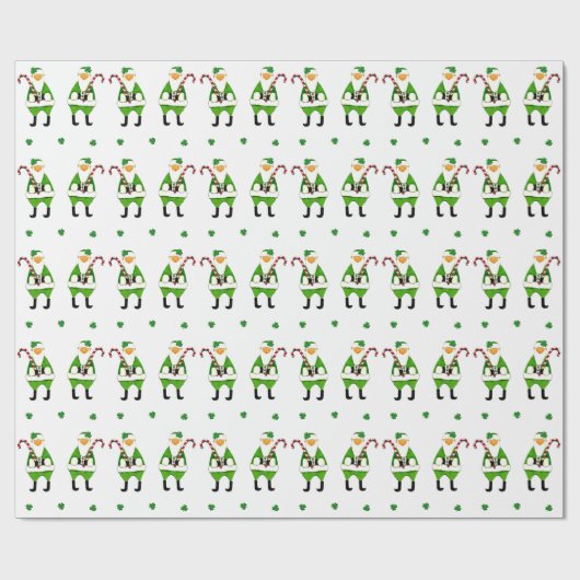 Irish Kerstcadeau Cadeaupapier (Vlak)