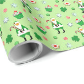 Irish Kerstfeestay Gift Cadeaupapier (Rol Hoek)