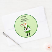 Irish Kerstfeestay Humor Ronde Sticker (Envelop)