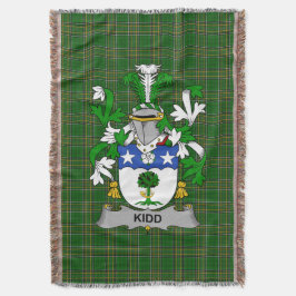 Irish Kidd Coat of Arms Family Crest Ireland Deken