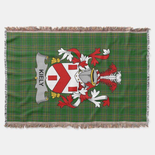 Irish Kiely Wapen Family Crest Ierland Deken (Voorkant)