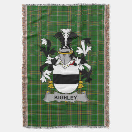 Irish Kighley Coat of Arms Family Crest Ireland Deken