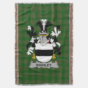 Irish Kighley Coat of Arms Family Crest Ireland Deken