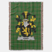 Irish King Coat of Arms Family Crest Ierland Deken (Voorkant Verticaal)