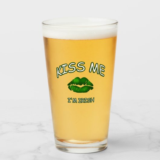 Irish Kiss me Glas (Voorkant gevuld)