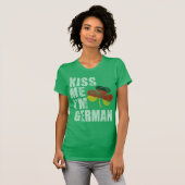 Irish Kiss me Ik ben Duitse St Patrick's Day T-shirt (Voorkant volledig)