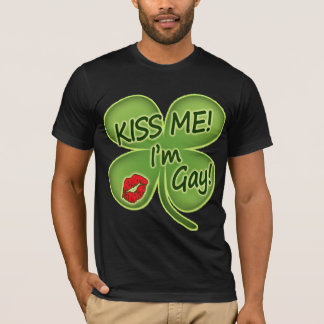 Irish Kiss me Ik ben Gay T-shirt