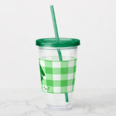 Irish Kiss op Green Gingham St. Paddy's Day Acryl Drinkbeker (Links)