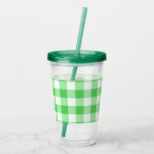 Irish Kiss op Green Gingham St. Paddy's Day Acryl Drinkbeker (Achterkant)